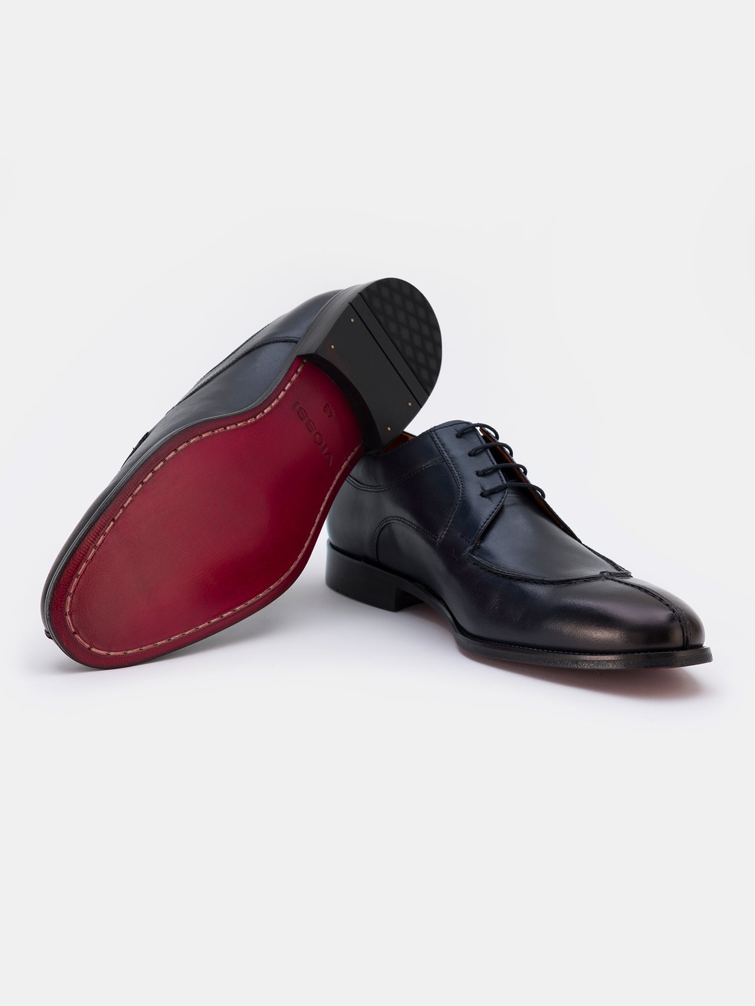 Navy Leather Split Toe Derby VIOSSI