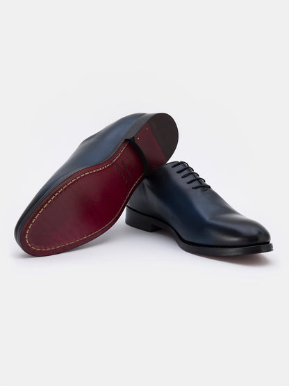 Navy Burnished Leather Oxford VIOSSI