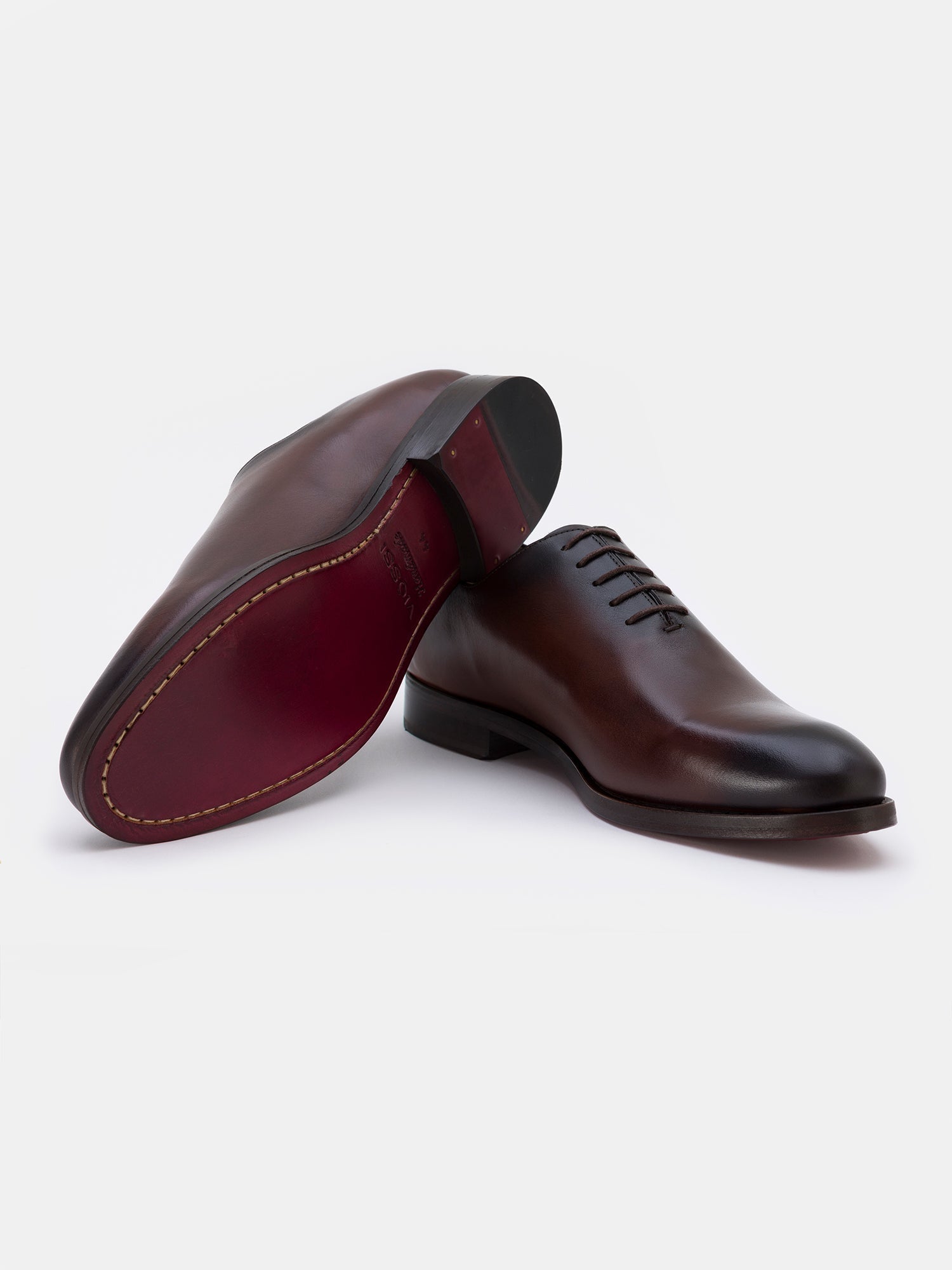 Brown Burnished Leather Oxford VIOSSI