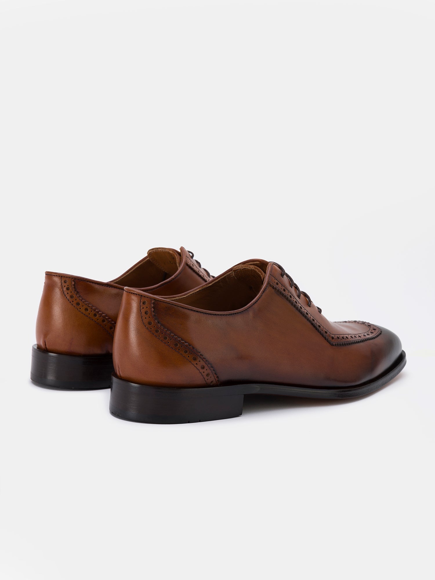 Brown Leather Wingtip Oxford VIOSSI