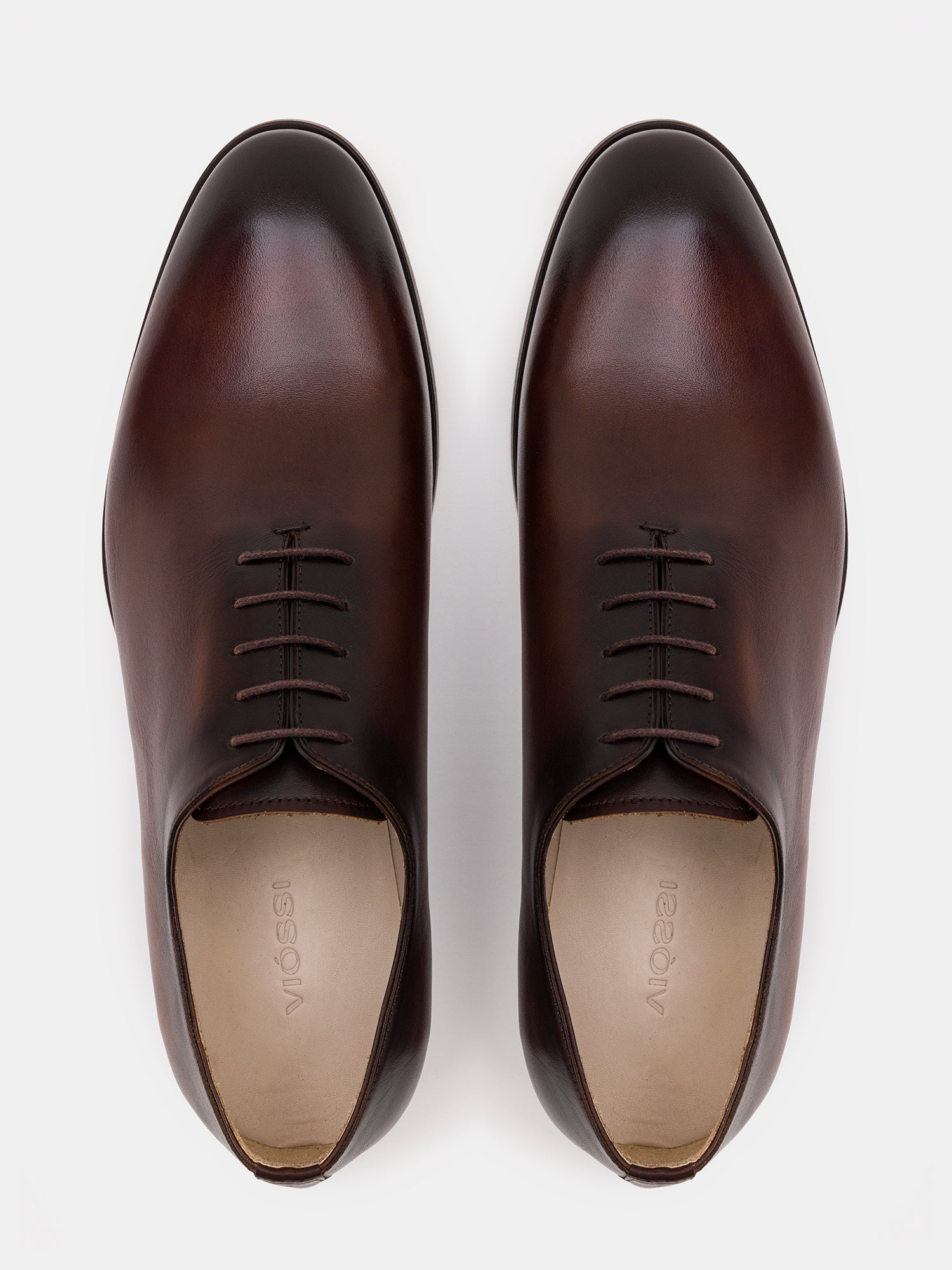 Brown Burnished Leather Oxford VIOSSI
