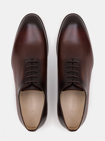 Brown Burnished Leather Oxford VIOSSI