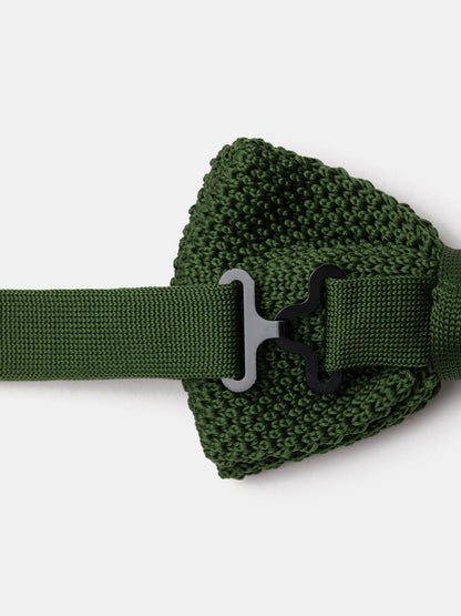 Khaki Knitted Bow Tie - BRABION