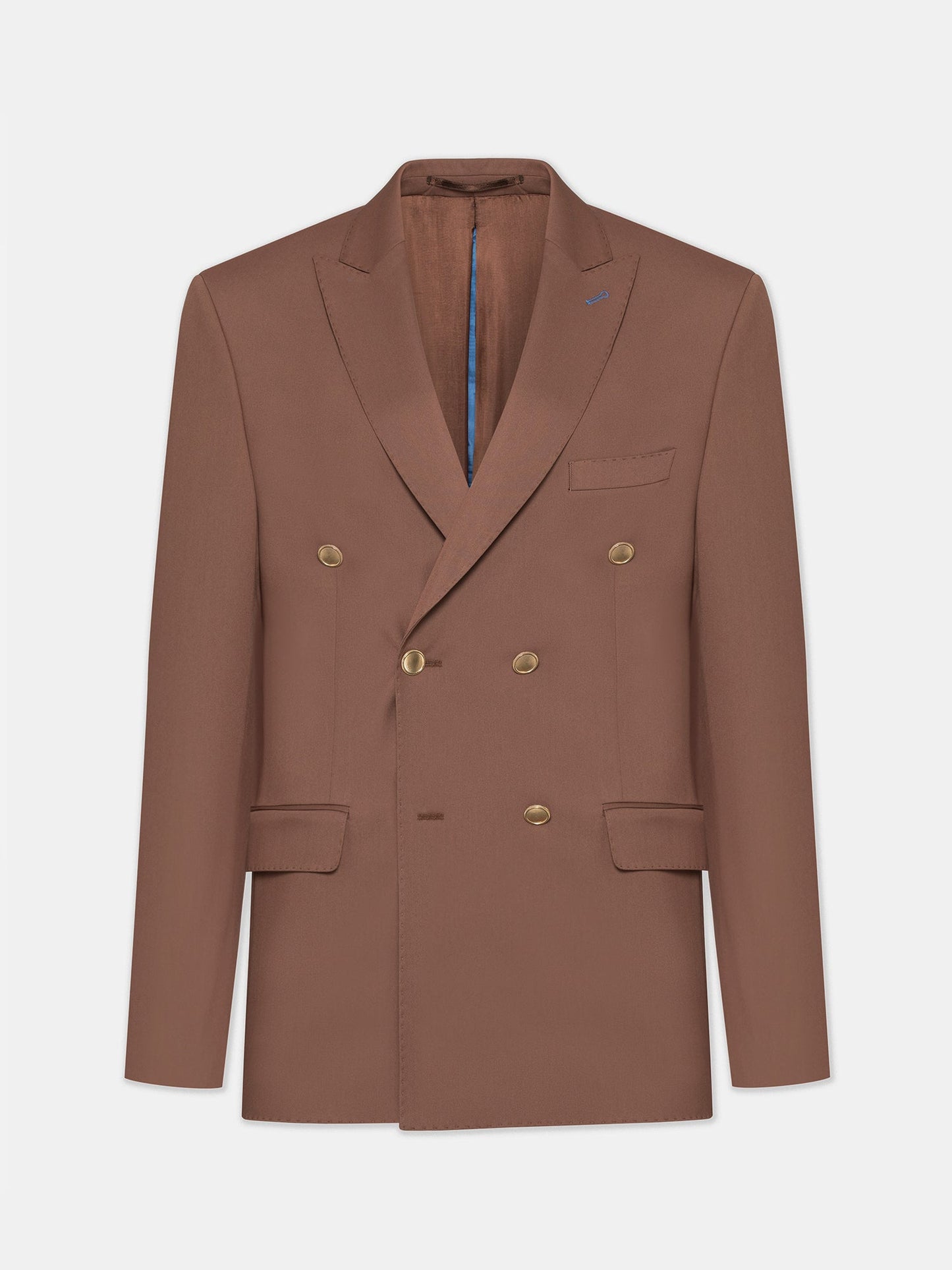 Brown Double Breasted Suit 2-Piece VIOSSI