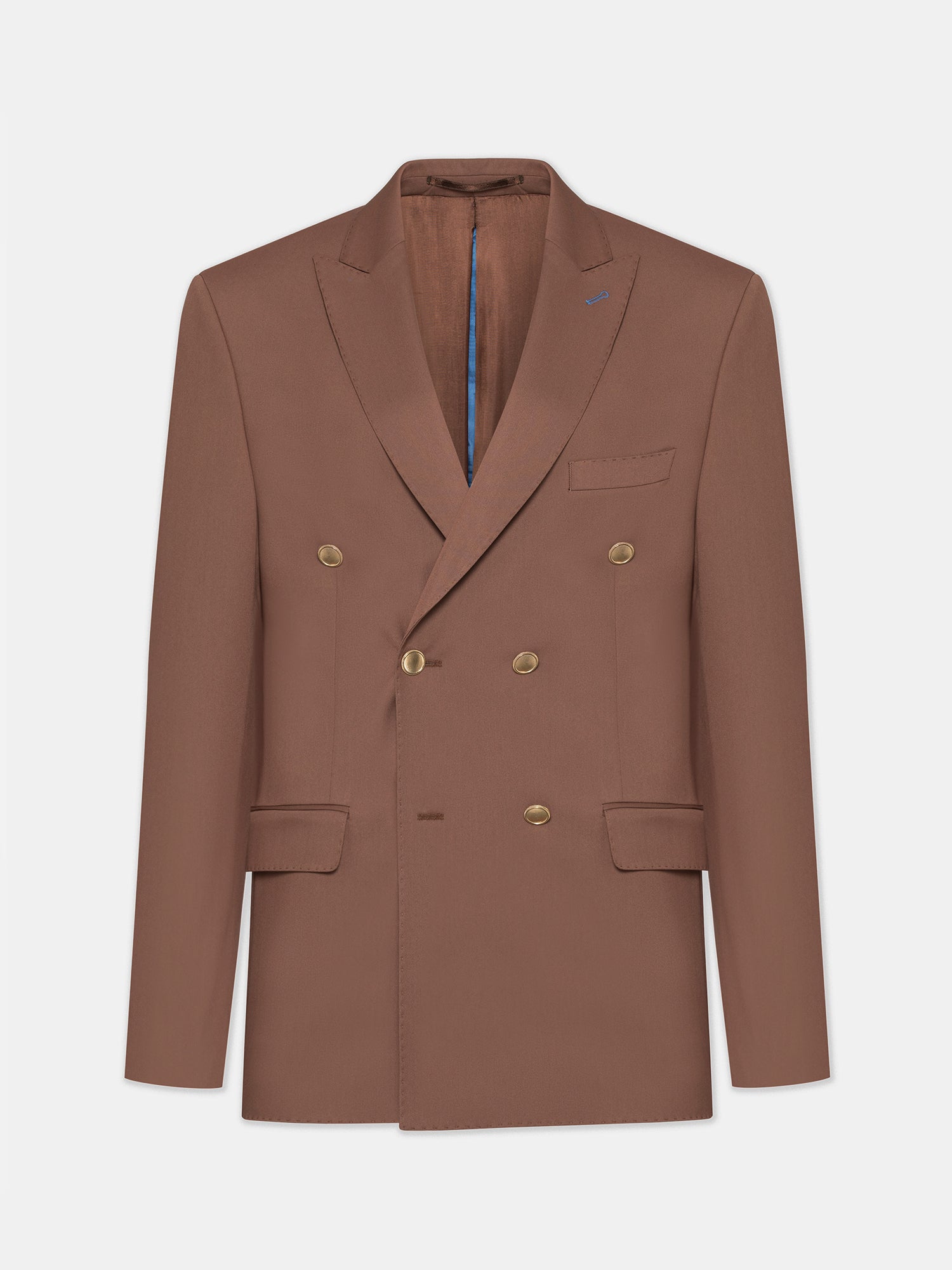 Brown Double Breasted Suit 2-Piece VIOSSI