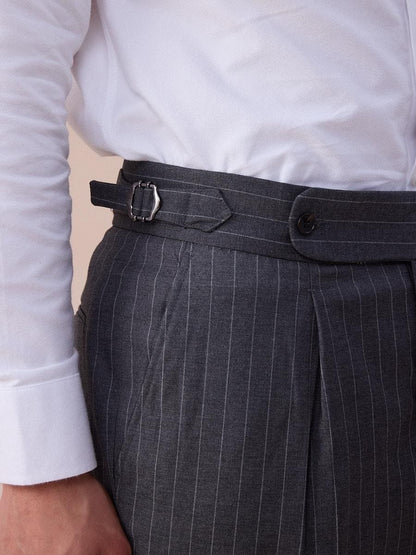 Men's Pinstripe Tailored Trousers
