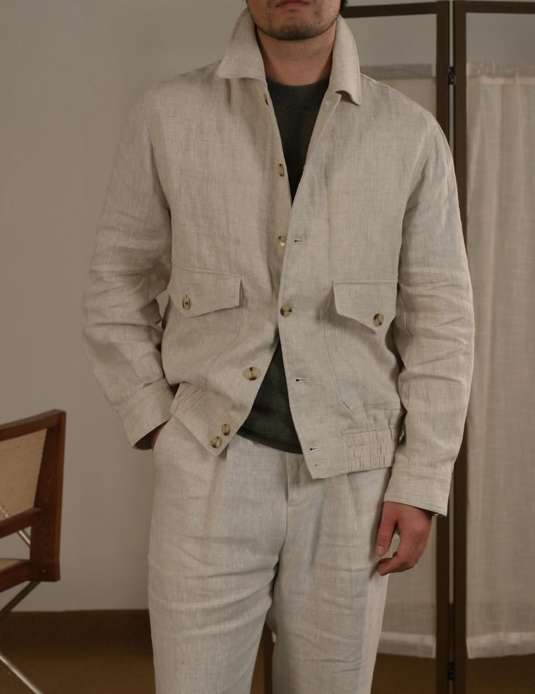 Men's Breathable Linen Italian Riviera Jacket