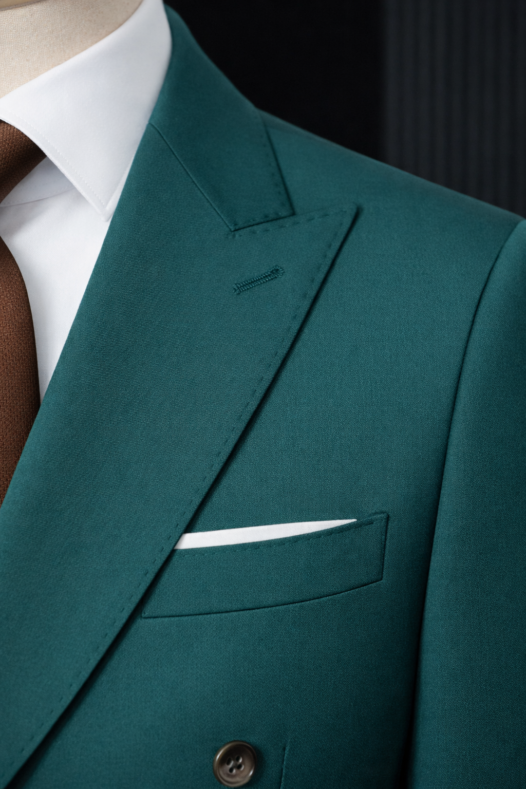 Green Double Breasted Suit 2-Piece