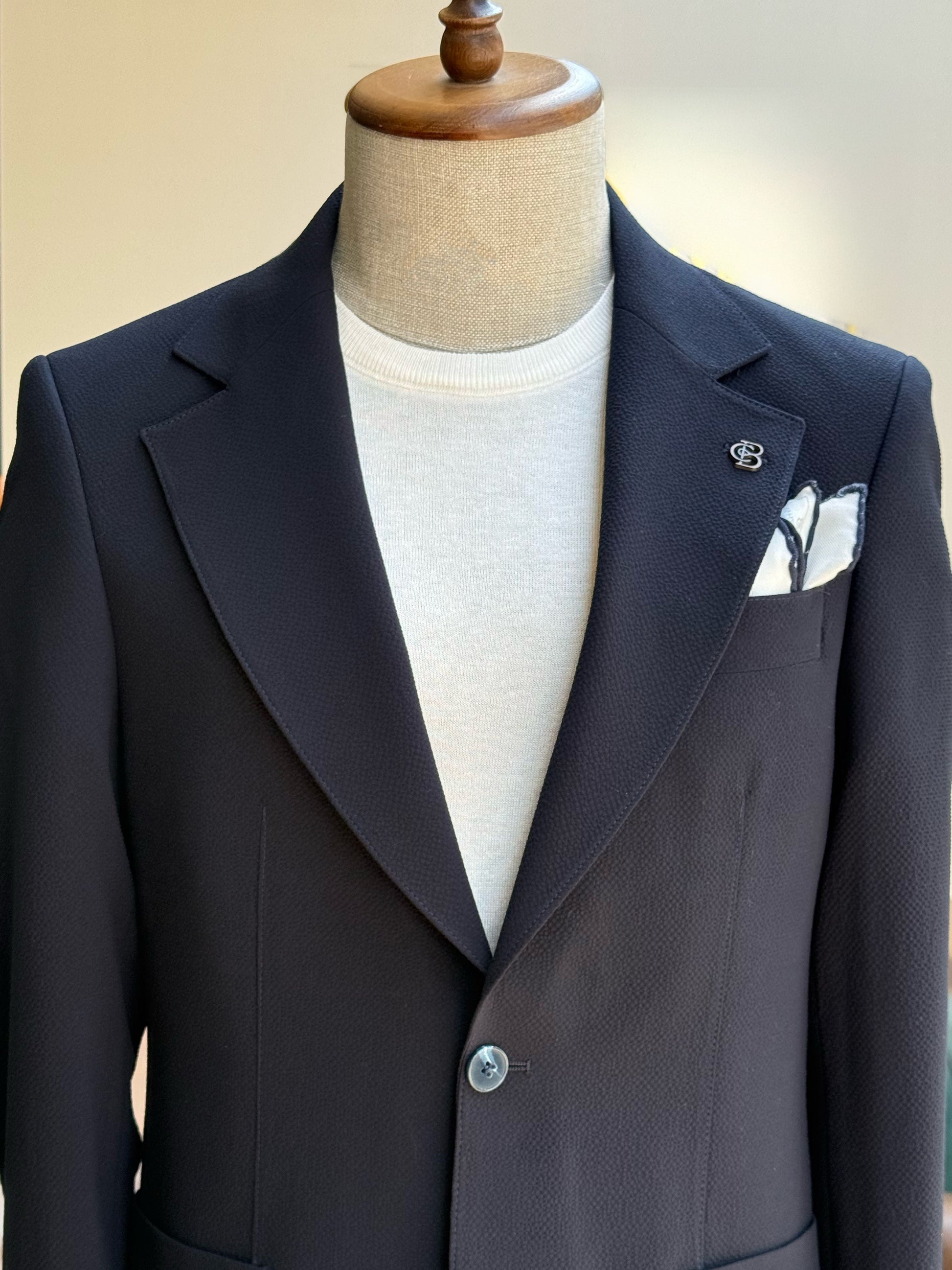 Navy Single Breasted Blazer VIOSSI - CB