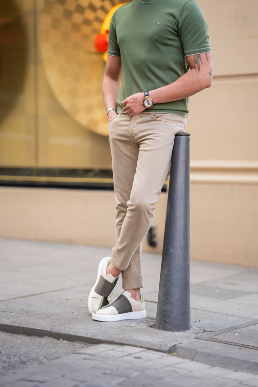 Brabion Maison Beige Slim Fit Jeans: Effortless Style for Every Occasion