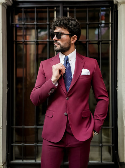 Bordeaux Slim-Fit Suit 3-Piece VIOSSI