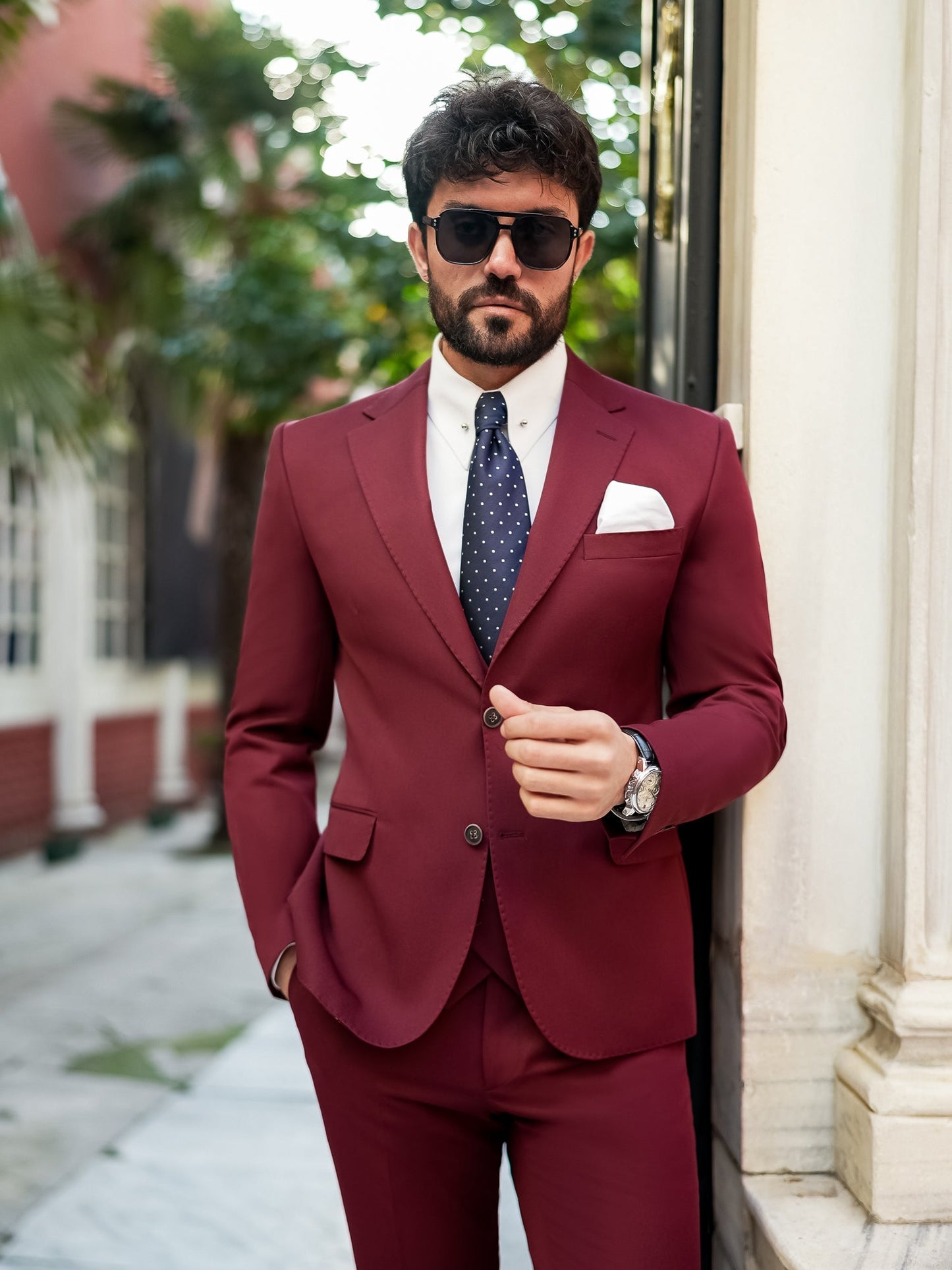 Bordeaux Slim-Fit Suit 3-Piece VIOSSI