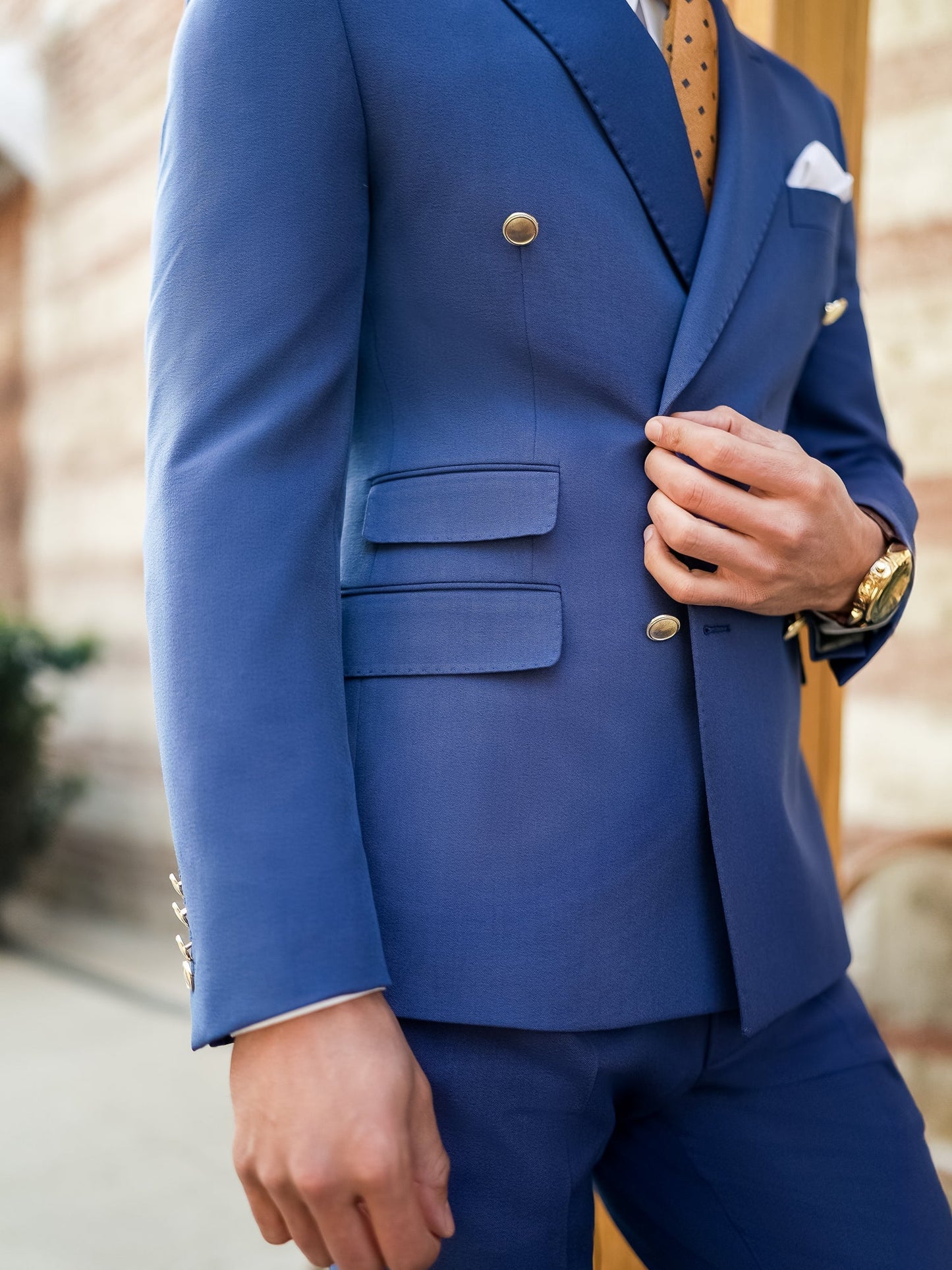 Navy Double Breasted Suit 2-Piece VIOSSI