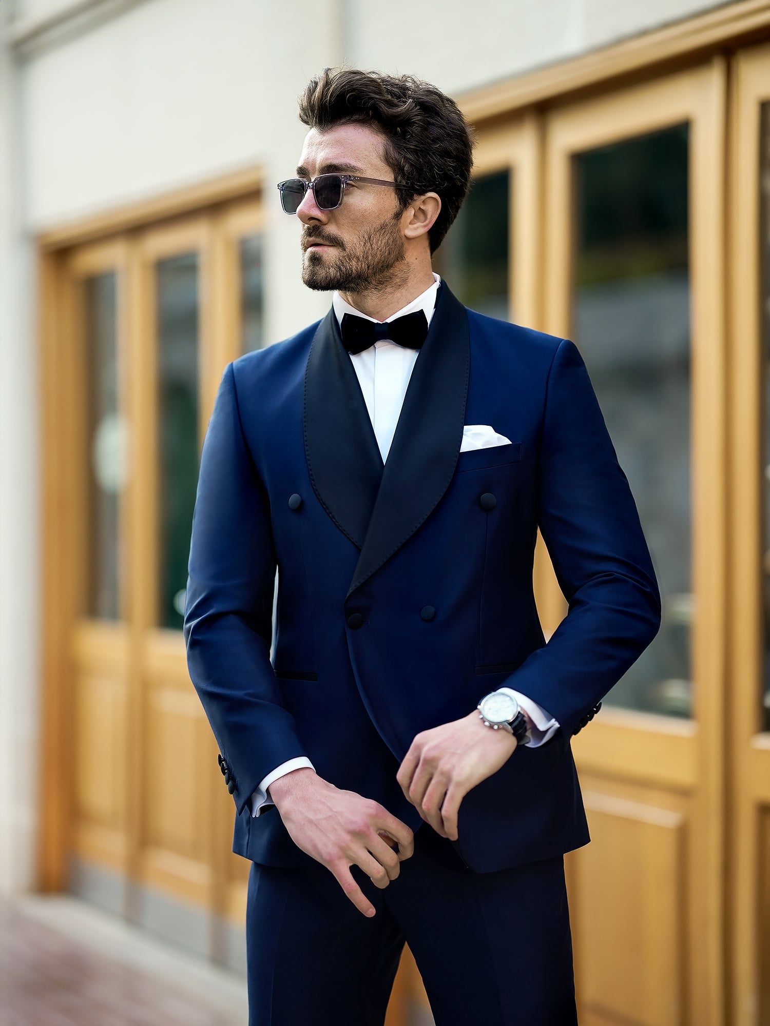 Navy Double Breasted Tuxedo 2-Piece - BRABION