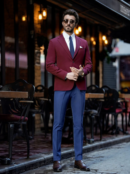 Bordeaux Single Breasted Blazer - BRABION
