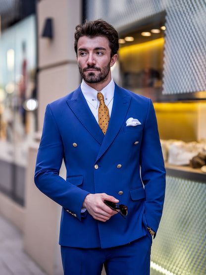 Navy Double Breasted Suit 2-Piece VIOSSI