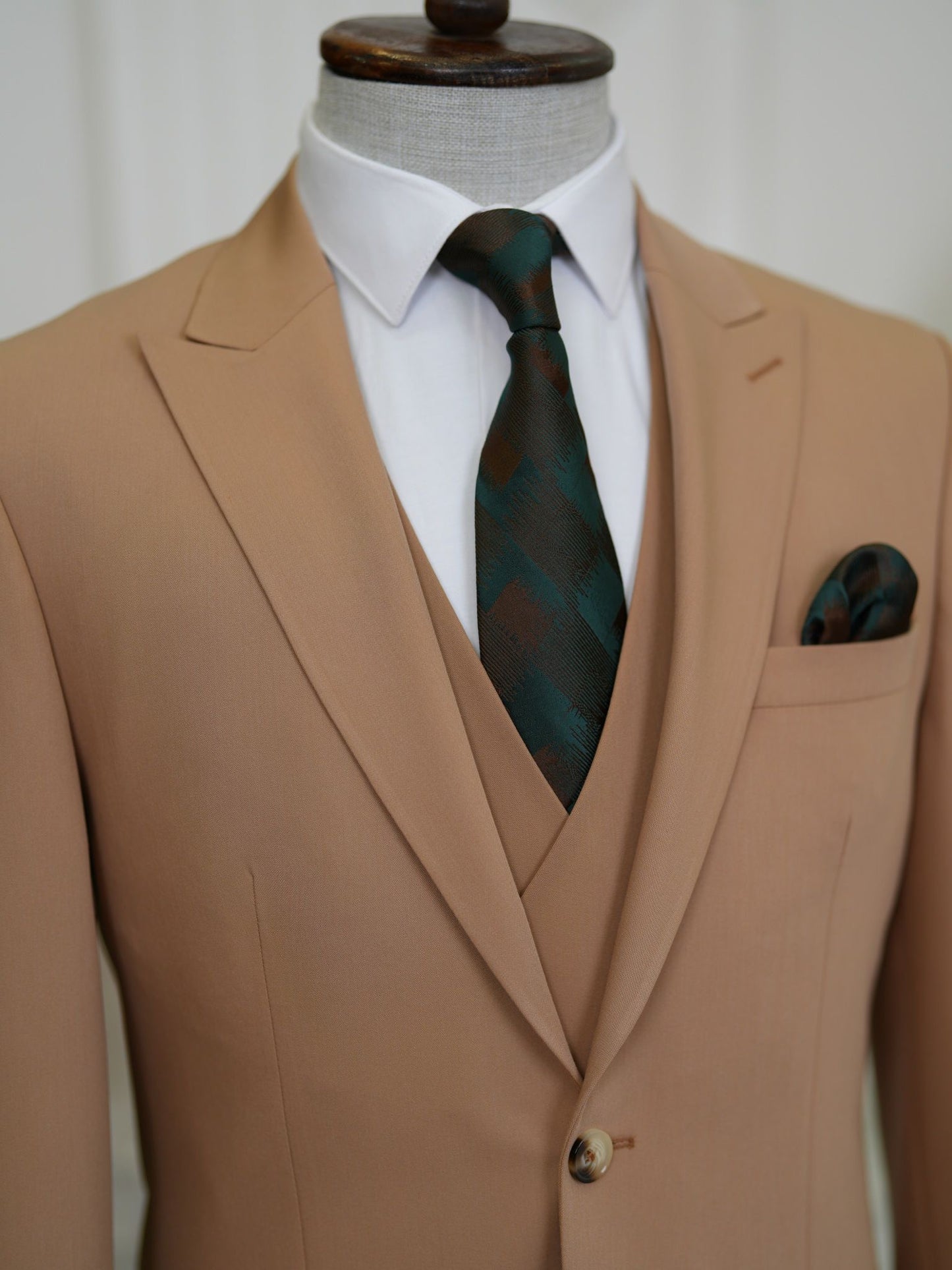 Brabion Aston Brown Slim Fit 3 Piece Suit