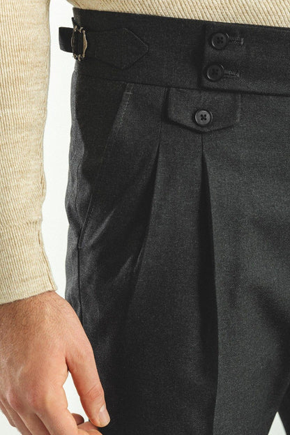 Brabion Rocco Dark Gray Slim Fit Peak Lapel Suit