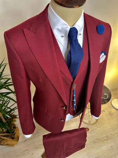 Bordeaux Slim-Fit Suit 3-Piece VIOSSI