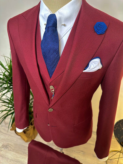 Bordeaux Slim-Fit Suit 3-Piece VIOSSI