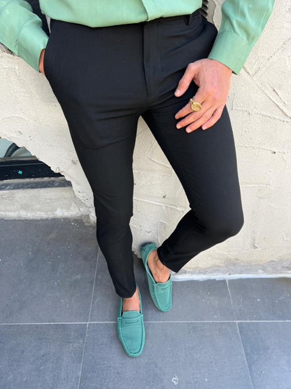 Lyon Black Slim Fit Pants: Elevate Your Style