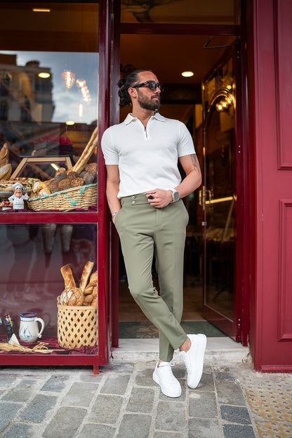 Brabion Sorento Green Slim Fit Chino Pants