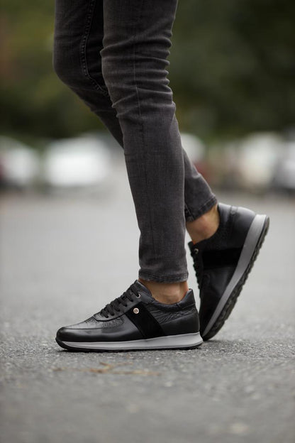 Lyon Black Mid Top Sneakers - The Perfect Blend of Style and Comfort