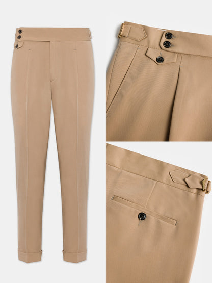 London Camel High Waist Slim-Fit Pants VIOSSI