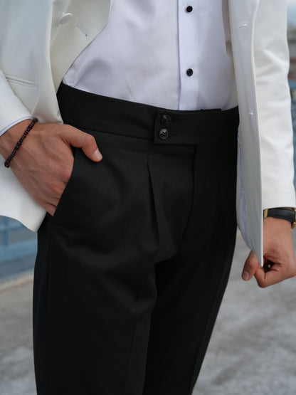 Italian Style White Double Breasted Tuxedo - Premium Slim Fit