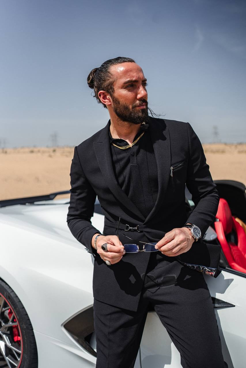 Maison Black Modern Casual Tailored Suit – Summer Statement