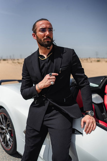 Maison Black Modern Casual Tailored Suit – Summer Statement