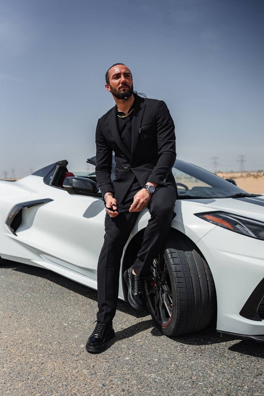 Maison Black Modern Casual Tailored Suit – Summer Statement