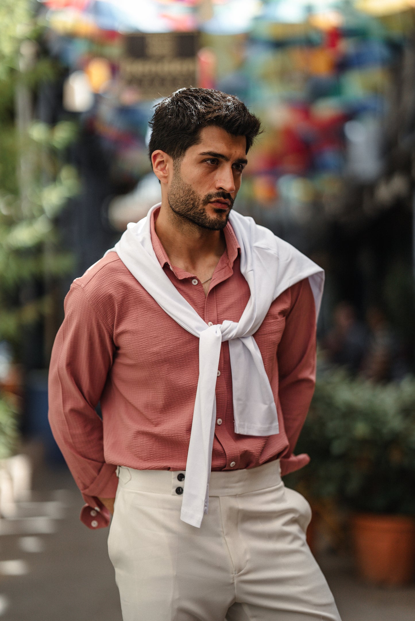 Brabion Tulum Pink Linen Shirt