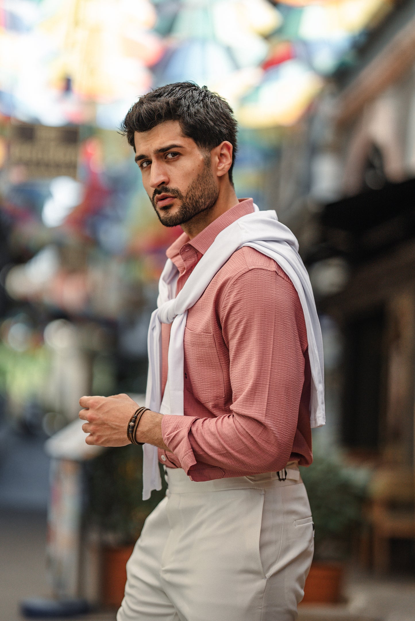 Brabion Tulum Pink Linen Shirt