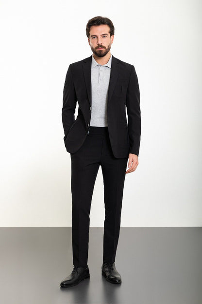 Brabion Marco Black Slim Fit 2 Piece Suit - Elevate Your Wardrobe
