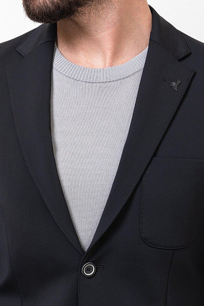 Brabion Rocco Black Slim Fit Notch Lapel Suit