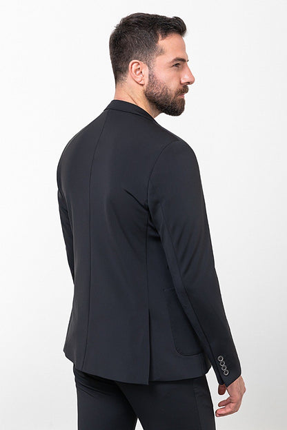 Brabion Rocco Black Slim Fit Notch Lapel Suit