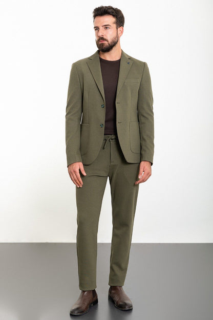 Brabion Rocco Khaki Slim Fit Notch Lapel Suit