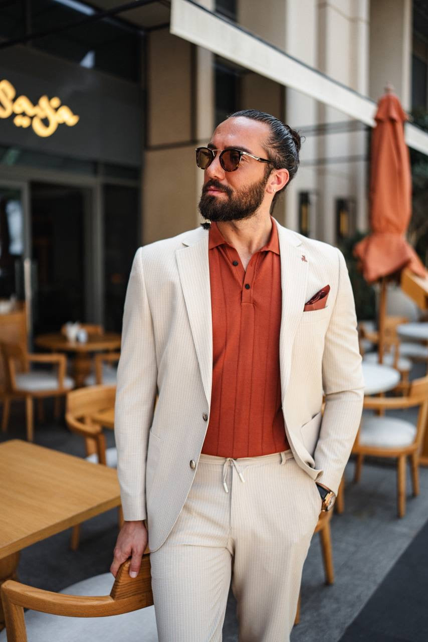 The Riviera Suit – Beige Summer Suit for Men
