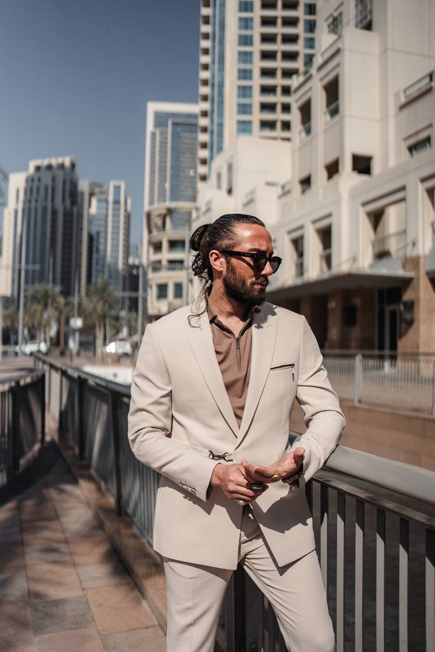 The Axis Suit – Beige Modern Summer Suit