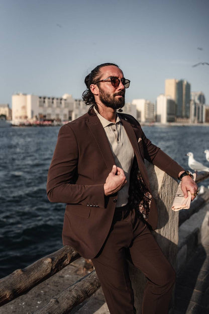 The Archivist Suit – Brown Summer Suit for Men