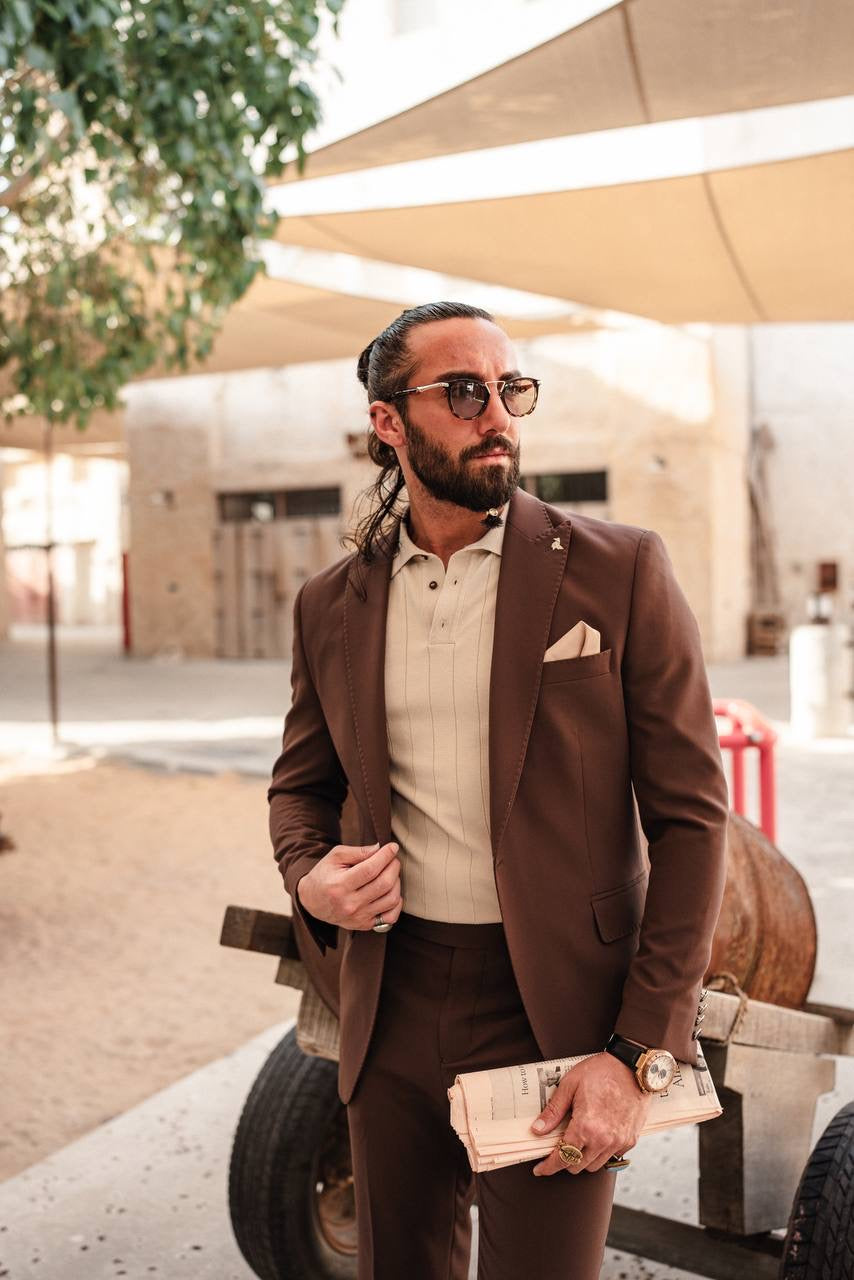 The Archivist Suit – Brown Summer Suit for Men