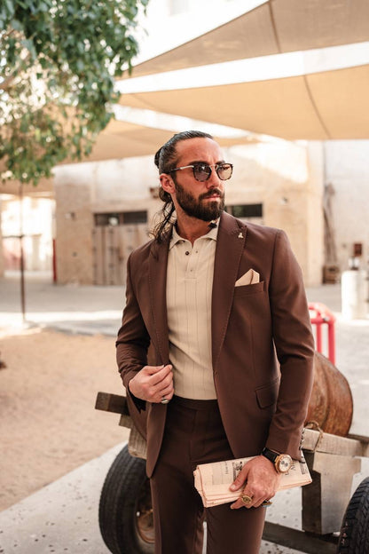 The Archivist Suit – Brown Summer Suit for Men