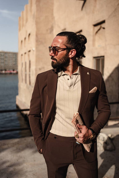 The Archivist Suit – Brown Summer Suit for Men