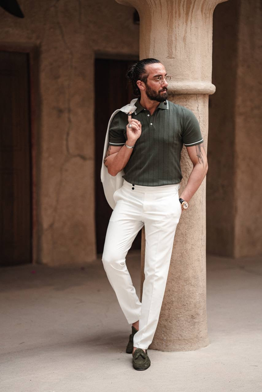 Khaki Knit Polo – Modern Summer Icon