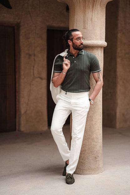 Khaki Knit Polo – Modern Summer Icon