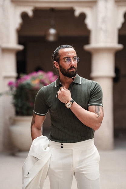 Khaki Knit Polo – Modern Summer Icon