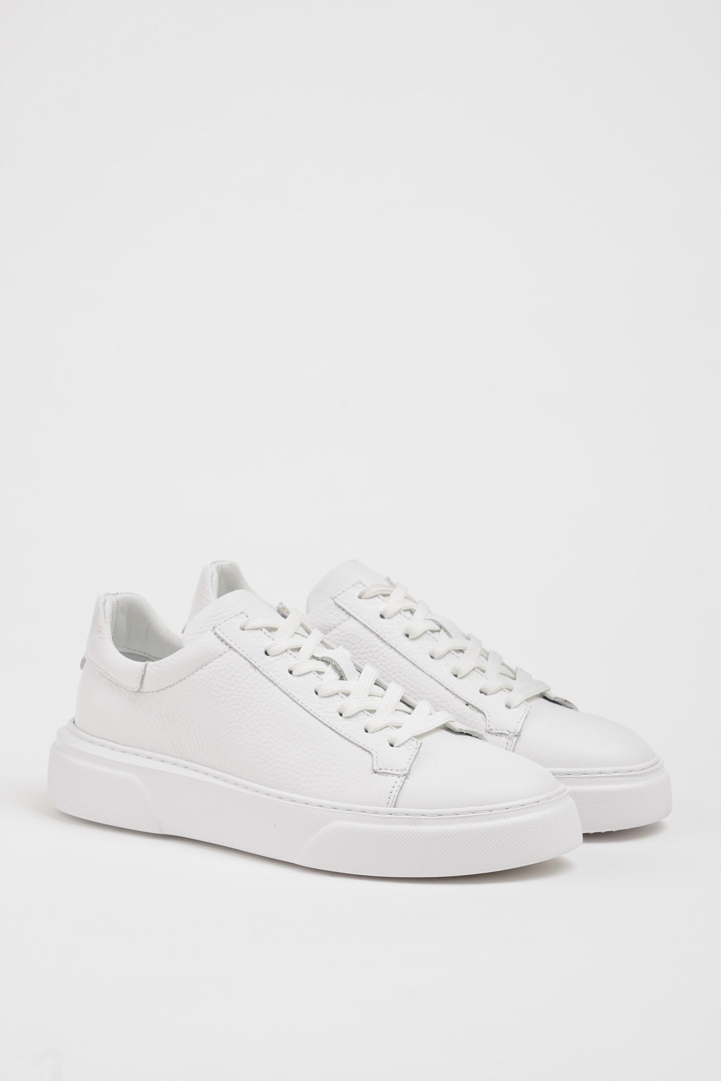 Maison White Leather Sneakers with Pool Sole