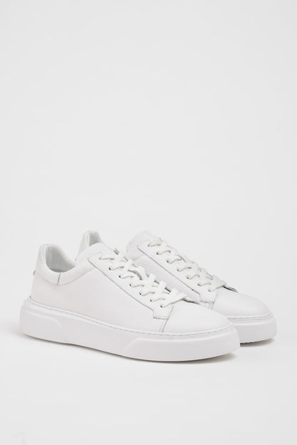Maison White Leather Sneakers with Pool Sole