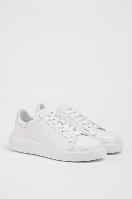 Maison White Leather Sneakers with Pool Sole
